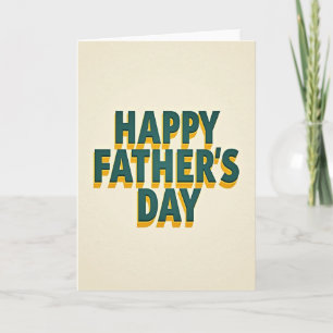 Teal Carved Fathers Day Card