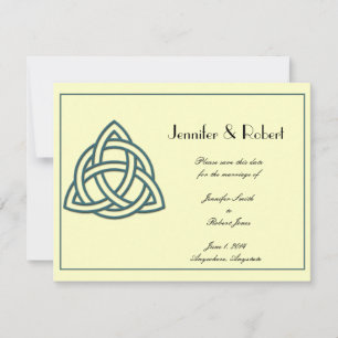 Teal Celtic Knot Save the Date