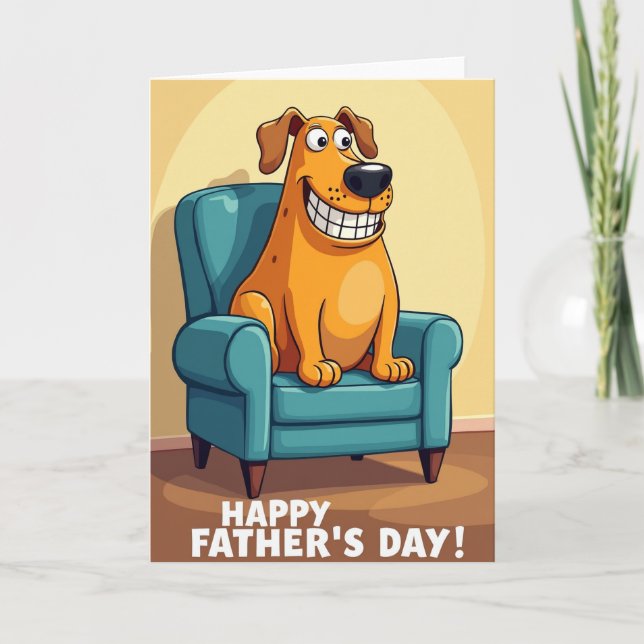 Teal Chair Fathers Day Card (Front)