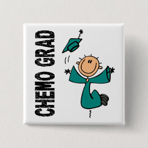 Teal CHEMO GRAD 1 (Ovarian Cancer) 15 Cm Square Badge