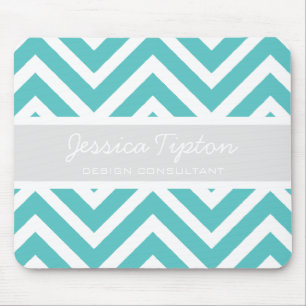 Teal Chevron Mousepad TBM