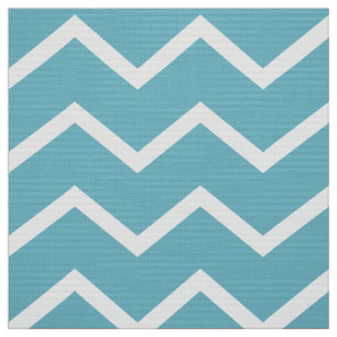 Teal Chevron Upholstery Fabric