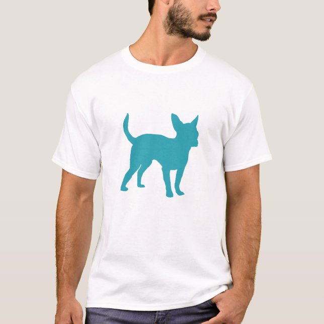 Teal chihuahua T-Shirt (Front)