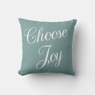Teal Choose Joy Bible Verse Cushion