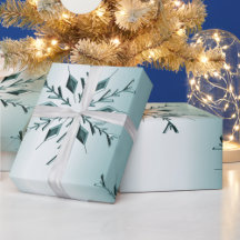 Teal Christmas Snowflakes