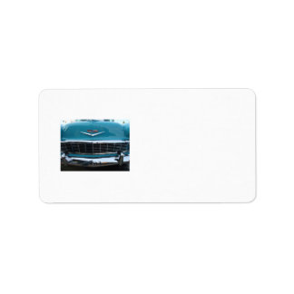 Teal Classic car Label