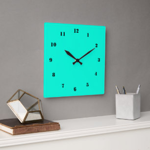 Teal Clock Design Your Own - Custom Colours