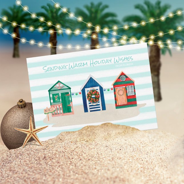 Teal Coastal Beach Warm Wishes Beach Huts Holiday (Creator Uploaded)