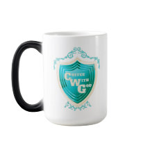 Teal Coffee with God Design Morph Mug