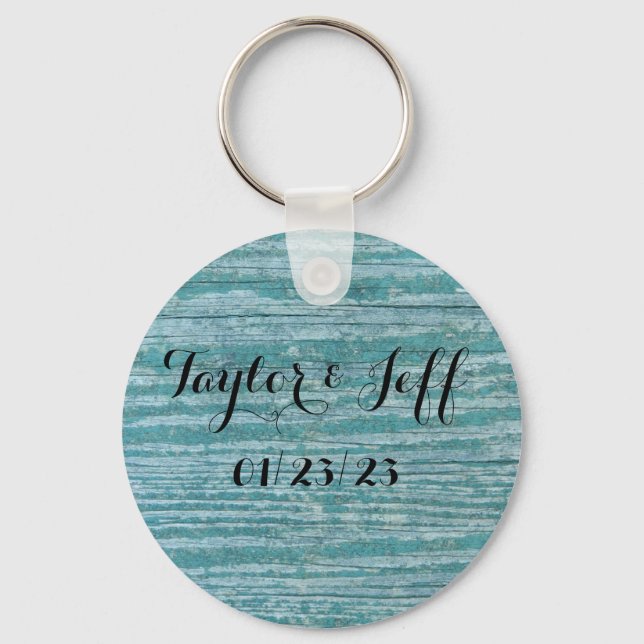 Teal Colour Keychain to Personalise (Front)