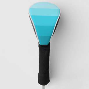 Teal Colour Stripes Pattern Golf Head Cover