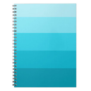 Teal Colour Stripes Pattern Notebook