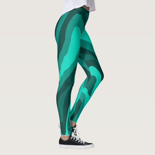 Teal Como Reflection  Leggings (Right)
