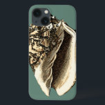 Teal Conch Shell iPhone 13 Case<br><div class="desc">In this beautiful,  classic black and white conch shell,  you can see the shading of a natural seashell very sharp and clear.  You can image yourself at the beach hunting for shells or playing in the sand. Get this nautical styled teal conch shell art on your favourite products today!</div>