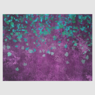 Teal Confetti on Purple Decoupage Tissue Paper