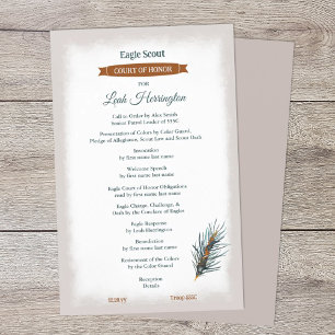 Teal, Copper Eagle Scout Court of Honor Program Flyer