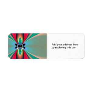 Teal Coral Mirror Symmetry Abstract Art