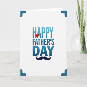 Teal Corner Fathers Day Card