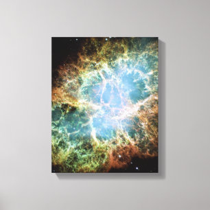 Teal Crab Nebula Canvas Print