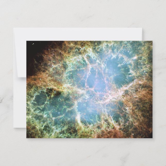 Teal Crab Nebula Invitation (Front)