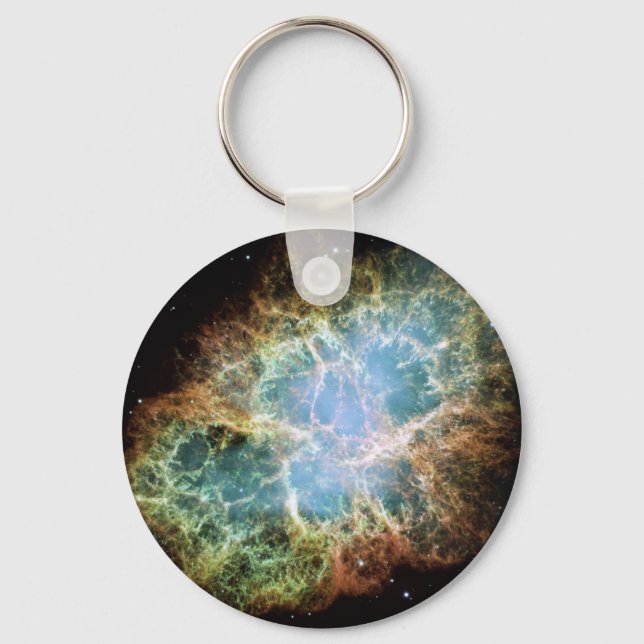 Teal Crab Nebula Key Ring (Front)