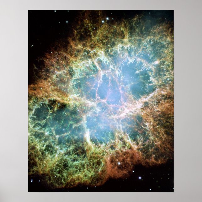 Teal Crab Nebula Poster (Front)