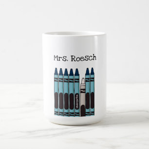 Teal Crayon Personalised Teacher Mug