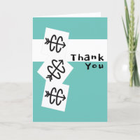 Teal Cross Country Running Thank You Card