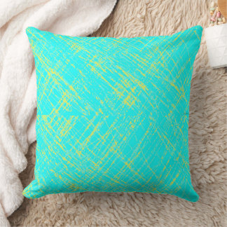 Teal Cross Thatch Cushion