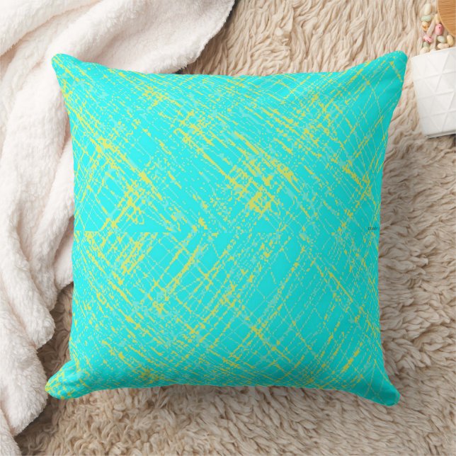 Teal Cross Thatch  Cushion (Blanket)