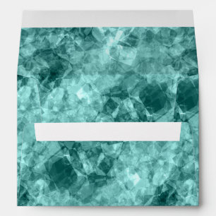 Teal Crumpled Texture Envelope