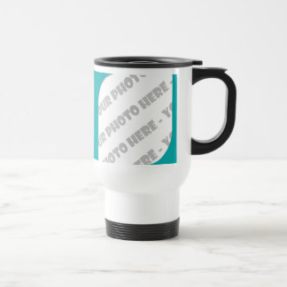 Teal Curves Photo Travel Mug - Create Your Own