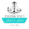 Teal Cute Chandelier Wedding Favour Thank You