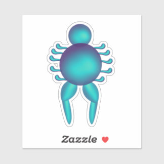 Teal Cyber Creature Futuristic Abstract Character