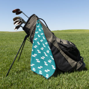 Teal Dachshund Mum Golfer Gift Golf Towel