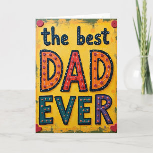 Teal Dad Ever Best Day Card