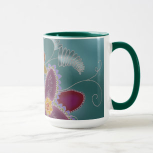 Teal Daffodil Coffee Mug