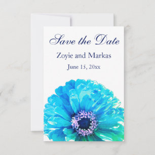 Teal Daisy - save the date