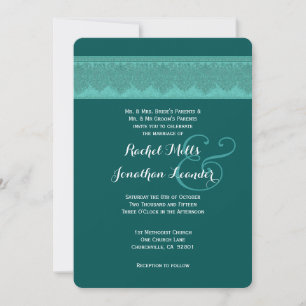 TEAL Damask Wedding Template V16