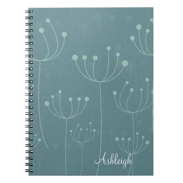 Teal Dandelions Notebook (Front)