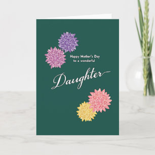 Teal Daughter Mothers Day Card