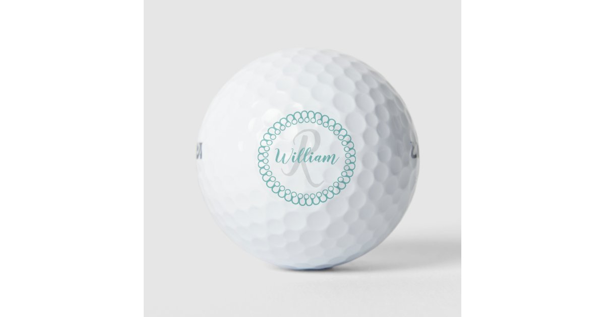 Decorative metal 4 hook rack in bright teal finish. Teal Decorative Circle Monogram Golf Balls | Zazzle.co.uk