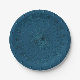 Teal Decorative Paper Plate