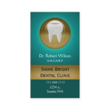 Teal Dental businesscards with appointment card
