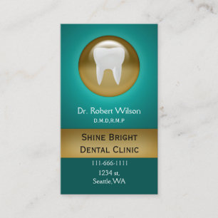 Teal Dental businesscards with appointment card