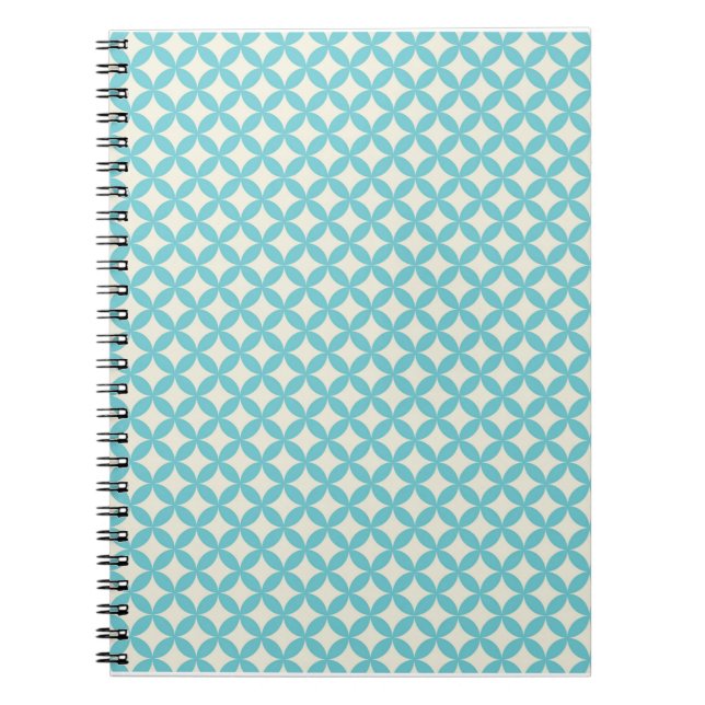 Teal Diamond Spiral Notebook (Front)