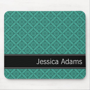 Teal Diamonds Pattern Modern Professional Mouse Mat