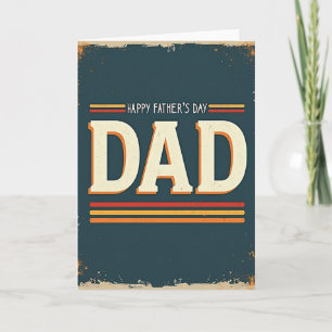 Teal Distressed Dads Day Card