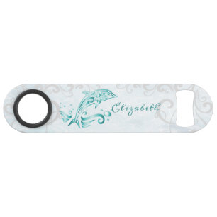 Teal Dolphin Personalised Bottle Opener