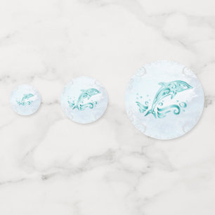Teal Dolphin Wedding Table Confetti
